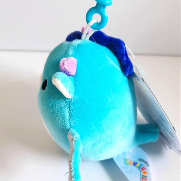 TATIANA 🐉 the Teal Dragon Clip Original Squishmallows by Kelly Toy Clip ☆》NWT《☆ - Picture 2 of 6